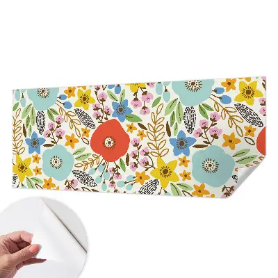 Fototapete in 3D-Optik mit Blumenmuster