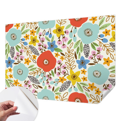 Fototapete in 3D-Optik Blumenmuster