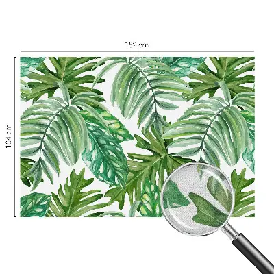 10D-Fototapete fürs Wohnzimmer mit exotischem Blattmotiv