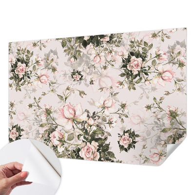 10D-Fototapete fürs Schlafzimmer mit Blumenmuster