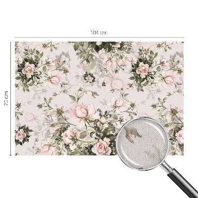 10D-Fototapete fürs Schlafzimmer mit Blumenmuster