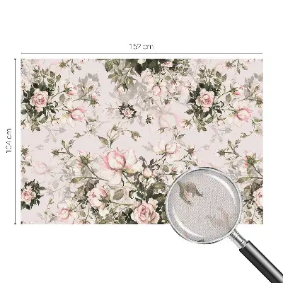 10D-Fototapete fürs Schlafzimmer mit Blumenmuster