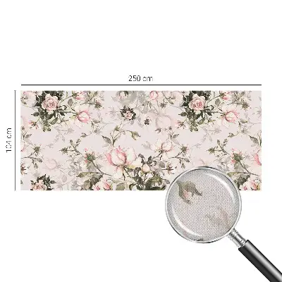 10D-Fototapete fürs Schlafzimmer mit Blumenmuster