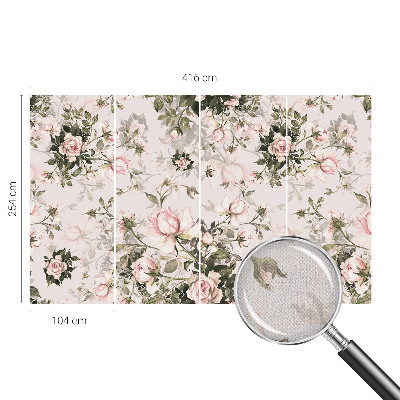 10D-Fototapete fürs Schlafzimmer Blumenmuster