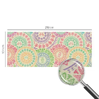 Moderne Fototapete nach Maß mit bunten Mandalas