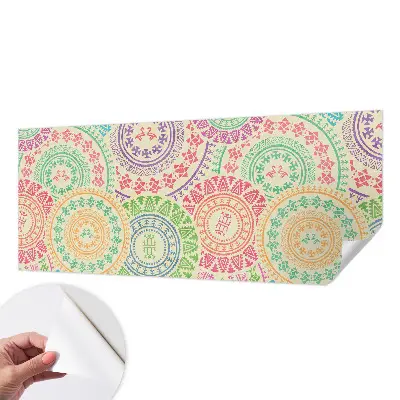 Moderne Fototapete nach Maß mit bunten Mandalas