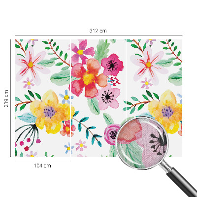 Motivtapete fürs Wohnzimmer Blumige Frische