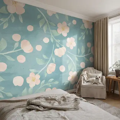 Hochwertige Bildtapete mit floralem Motiv
