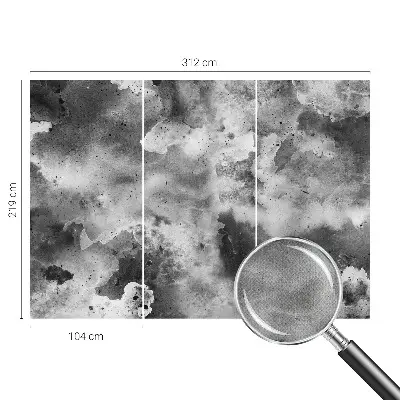Selbstklebende Fototapete fürs Wohnzimmer mit Motiv grauer Wolken