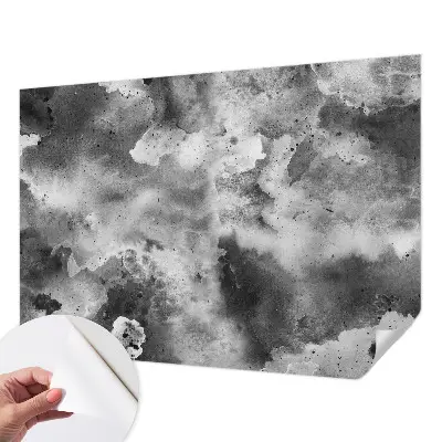 Selbstklebende Fototapete fürs Wohnzimmer mit Motiv grauer Wolken