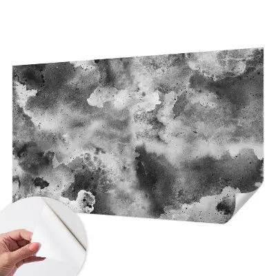 Selbstklebende Fototapete fürs Wohnzimmer mit Motiv grauer Wolken