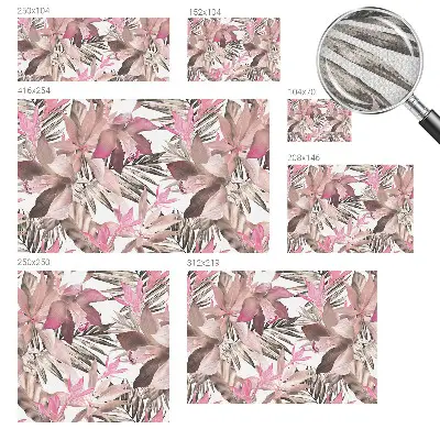 Selbstklebende Fototapete fürs Schlafzimmer mit exotischem Blumenmotiv