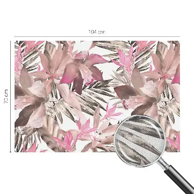 Selbstklebende Fototapete fürs Schlafzimmer mit exotischem Blumenmotiv