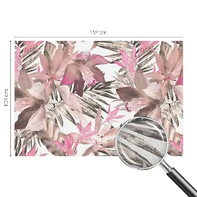 Selbstklebende Fototapete fürs Schlafzimmer mit exotischem Blumenmotiv