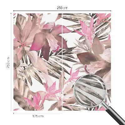 Selbstklebende Fototapete fürs Schlafzimmer mit exotischem Blumenmotiv