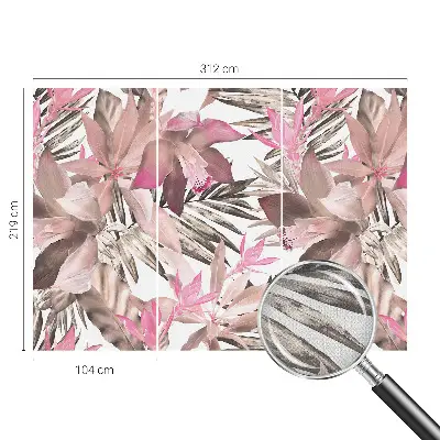 Selbstklebende Fototapete fürs Schlafzimmer mit exotischem Blumenmotiv