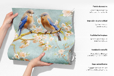 Selbstklebende Fototapete fürs Schlafzimmer Exotische Blumen