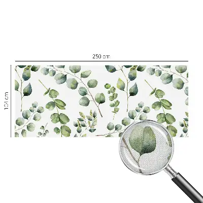 Fototapete in 3D-Optik mit grünem Blattmuster