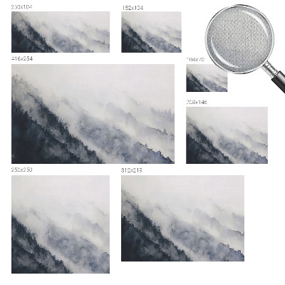 11D-Fototapete mit Motiv Bergnebel