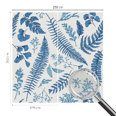 11D-Fototapete fürs Schlafzimmer mit botanischem Muster