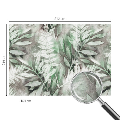 Hochwertige Bildtapete Aquarellblätter