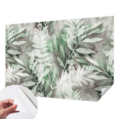 Hochwertige Bildtapete Aquarellblätter