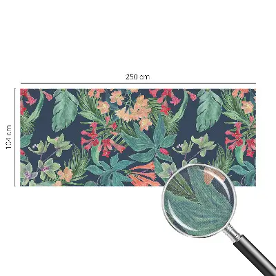 Motivtapete nach Maß mit tropischen Blumenmotiv