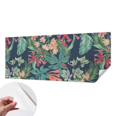 Motivtapete nach Maß mit tropischen Blumenmotiv