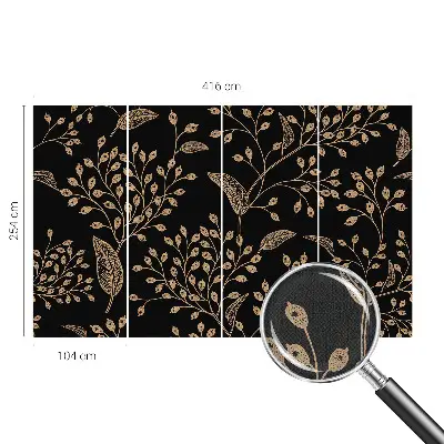 Vintage Tapete mit botanischem Motiv in eleganter Optik