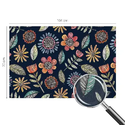 Selbstklebende Fototapete mit Blumenmosaik