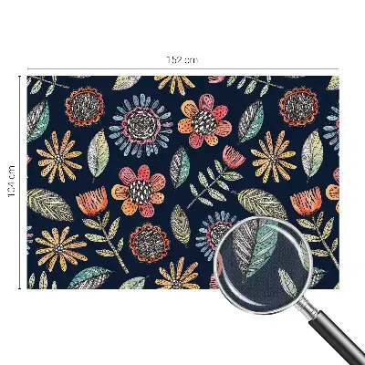 Selbstklebende Fototapete mit Blumenmosaik