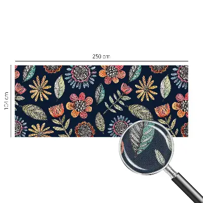 Selbstklebende Fototapete mit Blumenmosaik