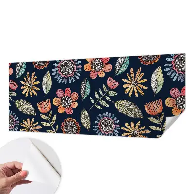Selbstklebende Fototapete mit Blumenmosaik
