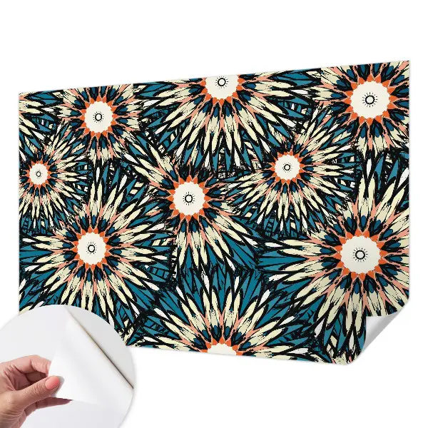 Selbstklebende Fototapete fürs Wohnzimmer mit Blumenmotiv namens