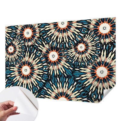 Selbstklebende Fototapete fürs Wohnzimmer mit Blumenmotiv namens 