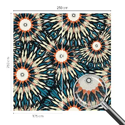 Selbstklebende Fototapete fürs Wohnzimmer mit Blumenmotiv namens 