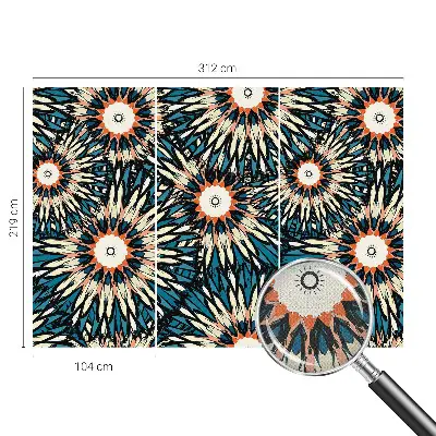 Selbstklebende Fototapete fürs Wohnzimmer mit Blumenmotiv namens 