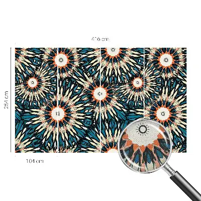 Selbstklebende Fototapete fürs Wohnzimmer mit Blumenmotiv namens 