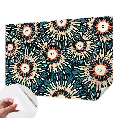 Selbstklebende Fototapete fürs Wohnzimmer mit Blumenmotiv namens 