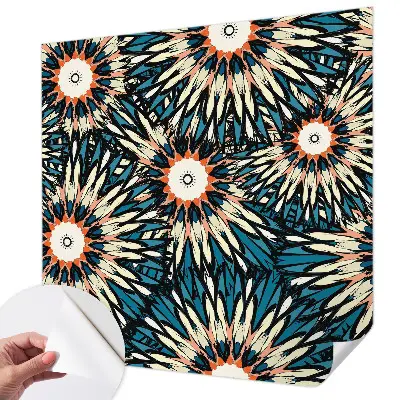 Selbstklebende Fototapete fürs Wohnzimmer mit Blumenmotiv namens 