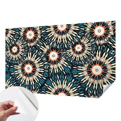 Selbstklebende Fototapete fürs Wohnzimmer mit Blumenmotiv namens 