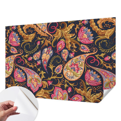 Selbstklebende Fototapete fürs Kinderzimmer mit buntem Paisley-Motiv