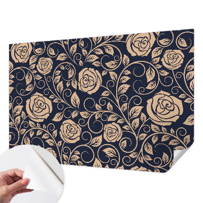 Fototapete in 3D-Optik mit romantischem Blumenmotiv