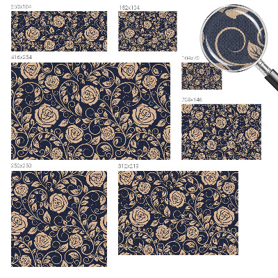 Fototapete in 3D-Optik Romantische Blumen