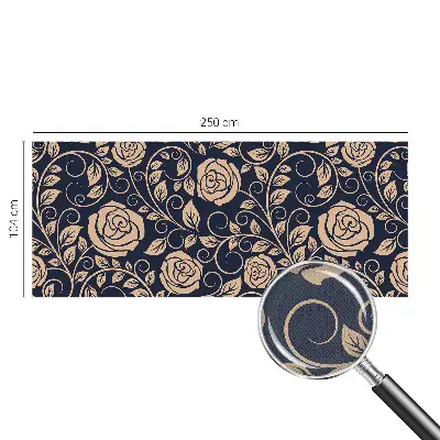 Fototapete in 3D-Optik mit romantischem Blumenmotiv