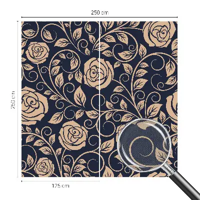 Fototapete in 3D-Optik mit romantischem Blumenmotiv