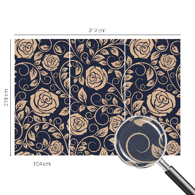 Fototapete in 3D-Optik Romantische Blumen