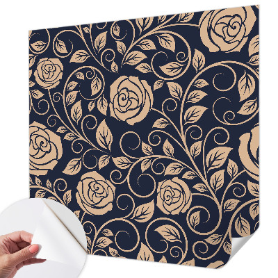 Fototapete in 3D-Optik Romantische Blumen