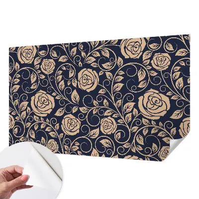 Fototapete in 3D-Optik mit romantischem Blumenmotiv