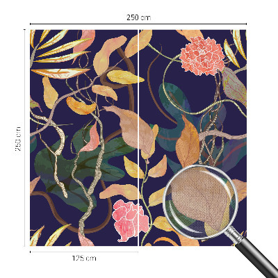 12D-Fototapete fürs Wohnzimmer Pflanzeneleganz